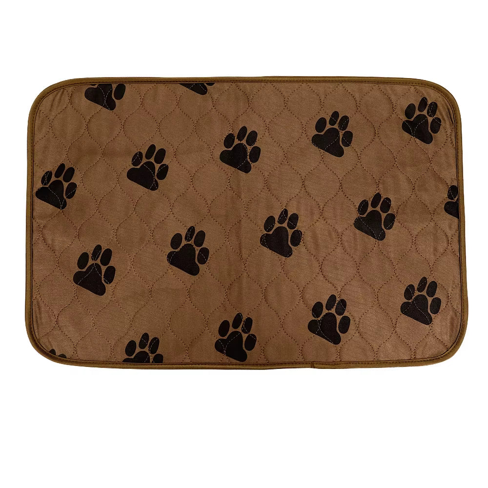 Reusable Pet Urine Pad Washable Dog Cat Diaper Mat 3 Layer Absorbent Dogs Diapers Pads Bone Paw Print for Sofa Bed Floor