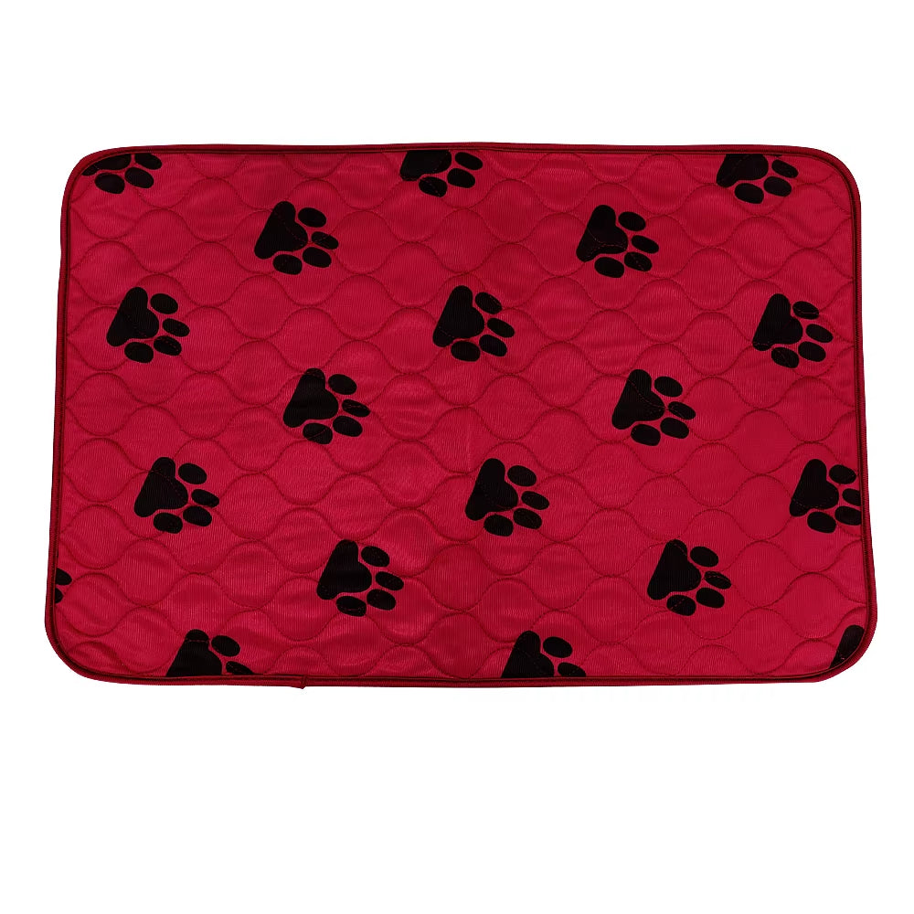 Reusable Pet Urine Pad Washable Dog Cat Diaper Mat 3 Layer Absorbent Dogs Diapers Pads Bone Paw Print for Sofa Bed Floor