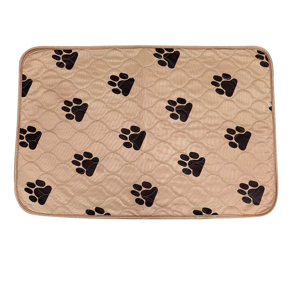 Reusable Pet Urine Pad Washable Dog Cat Diaper Mat 3 Layer Absorbent Dogs Diapers Pads Bone Paw Print for Sofa Bed Floor